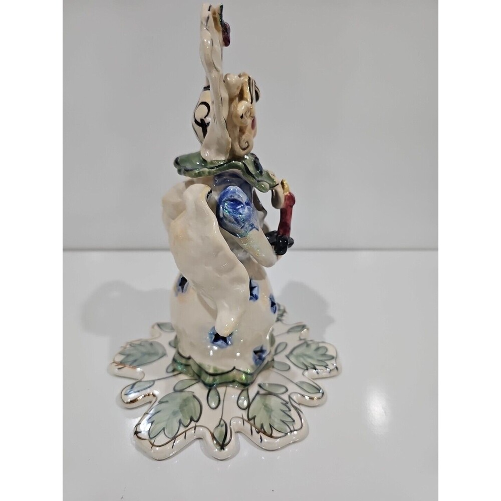 Blue Sky Clayworks Heather Goldminc Angel Caroler Tealight Candle Holder - Picture 6 of 9